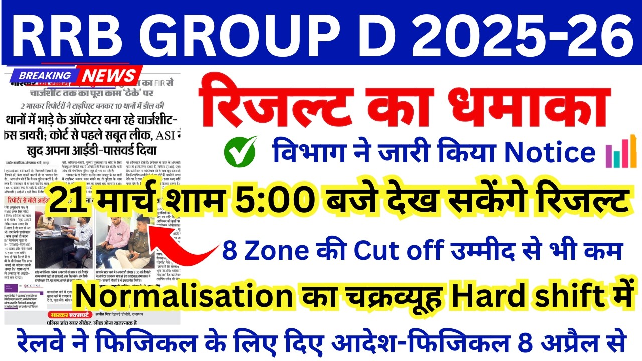 RRB GROUP-D RESULT 2026 | RRB GROUP-D RESULT 2026 | RRB GROUP-D CUT OFF 2026 | RRB GROUP-D NEWS