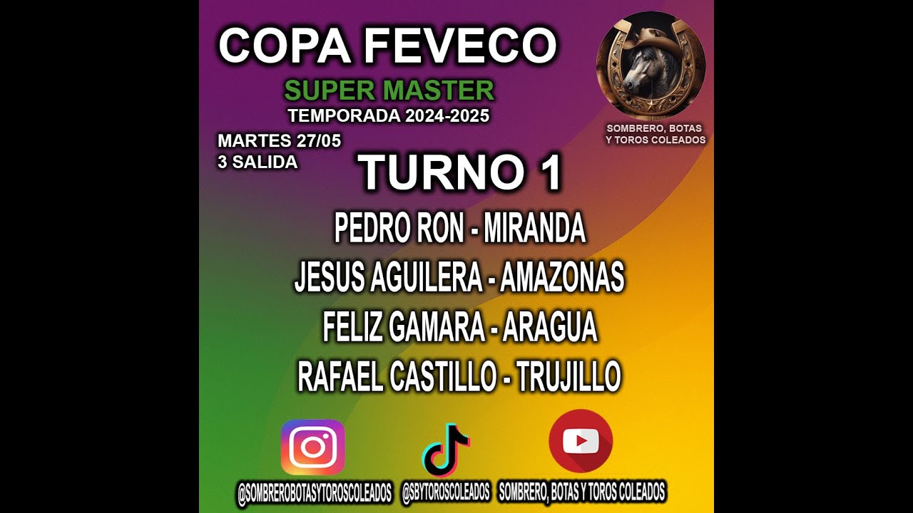 TURNO 1 SALIDA 3 CAT SUPER MASTER COPA FEVECO MARTES RON - AGUILERA - GAMARRA - CASTILLO