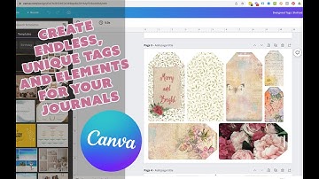 How To MakeEndless and Unique Tags and Elements for Your Junk Journals Easy Canva Tutorial