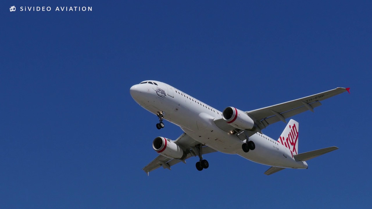 Virgin Australia Regional Airlines (VH-FNP) Airbus A320-231 landing on RW06 at Perth Airport.