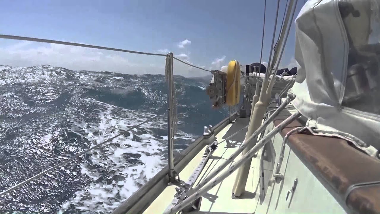 Starkwind: Segeln bei 8 Bft achterlich