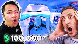Reacting to the most INSANE $100,000 Gaming Setup! ft. BANKII, Symfunny