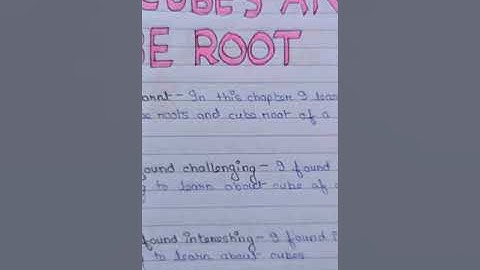 Class 8 cbse maths ch-7 cubes and cube root *learners diary #kvs 2023