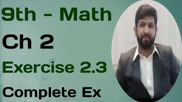 9th Class Math || Science group || Chapter#2 Exercise#2.3 Question#1 to 3 || Punjab textbook