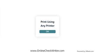 Print Your Checks Using Any Paper, Any Printer Onlinecheckwriter