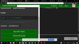 FCC: 8.lekcija Basic JavaScript:Subtract One Number from Another with JS (na Hrvatskome jeziku)