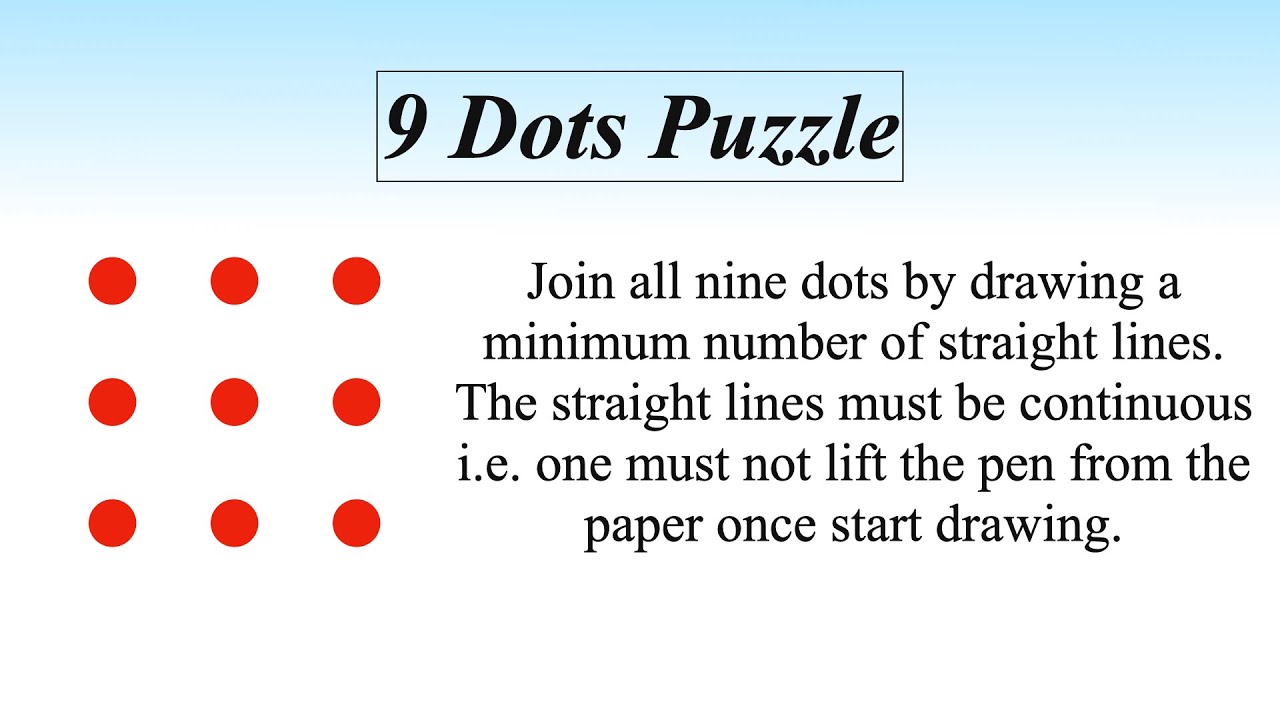 problem solving 9 dots 4 lines