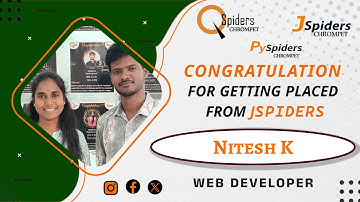 My Honest Placement Journey from QSpiders/JSpiders Chromepet Chennai | WEB DEVELOPER