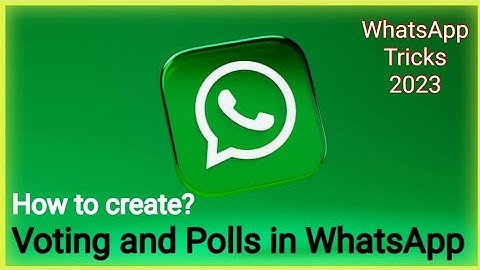 Hoe begin ik met stemmen / hoe maak ik een poll aan in WhatsApp-groepen?