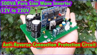 500VA Pure Sine Wave Inverter 12V to 220V With Anti Reverse Connection Protection Circuit