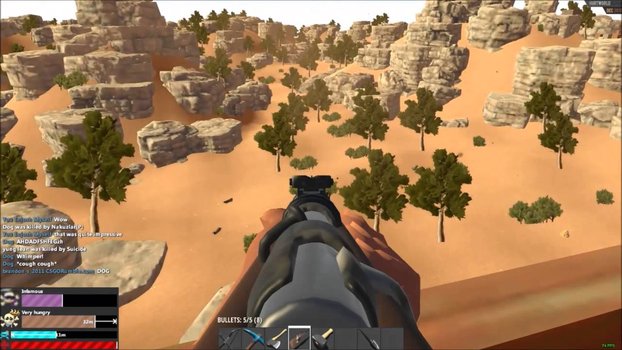 Hurtworld Bolt Action Rifle 1v3 Triple Headshot :D