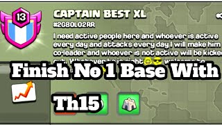 Finish No1 Base With Th15 Live War Attack #clashofclans #coc #trending #livewar #attack #rootrider