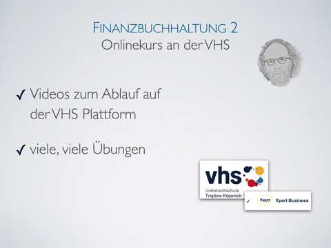 Fibu 2 online course at the VHS