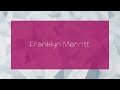 Franklyn Merritt - appearance