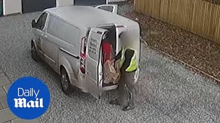 Amazon delivery driver steals packages dropped off by a colleague