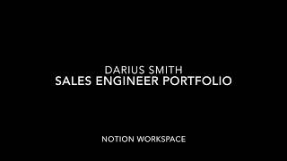 Sales Engineer Portfolio - Notion Workspace