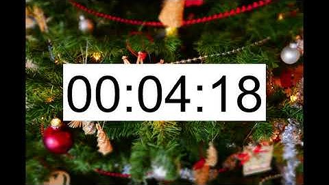 Five 5 minute Christmas Count down - countdown timer - O Christmas tree