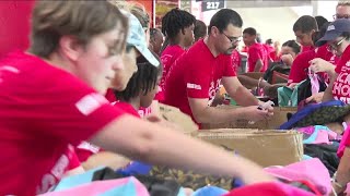 30,000 Backpacks filled with supplies to give to back-to-school students