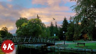 Early Morning Walk in Victoria Park | Kitchener-Waterloo Ontario City Sound | 4K 60fps ASMR