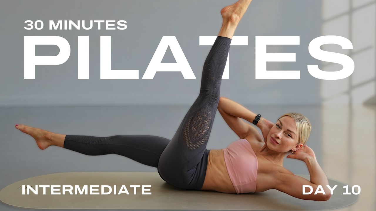 30 Min. Full Body Workout | Mat Pilates | No Equipment | Intermediate