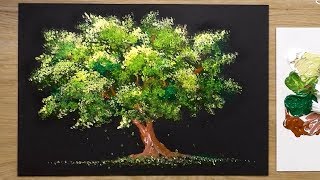 painting acrylic tree beginners easy techniques paintings trees jay lee simple beginner technique watercolor tutorials hildurko