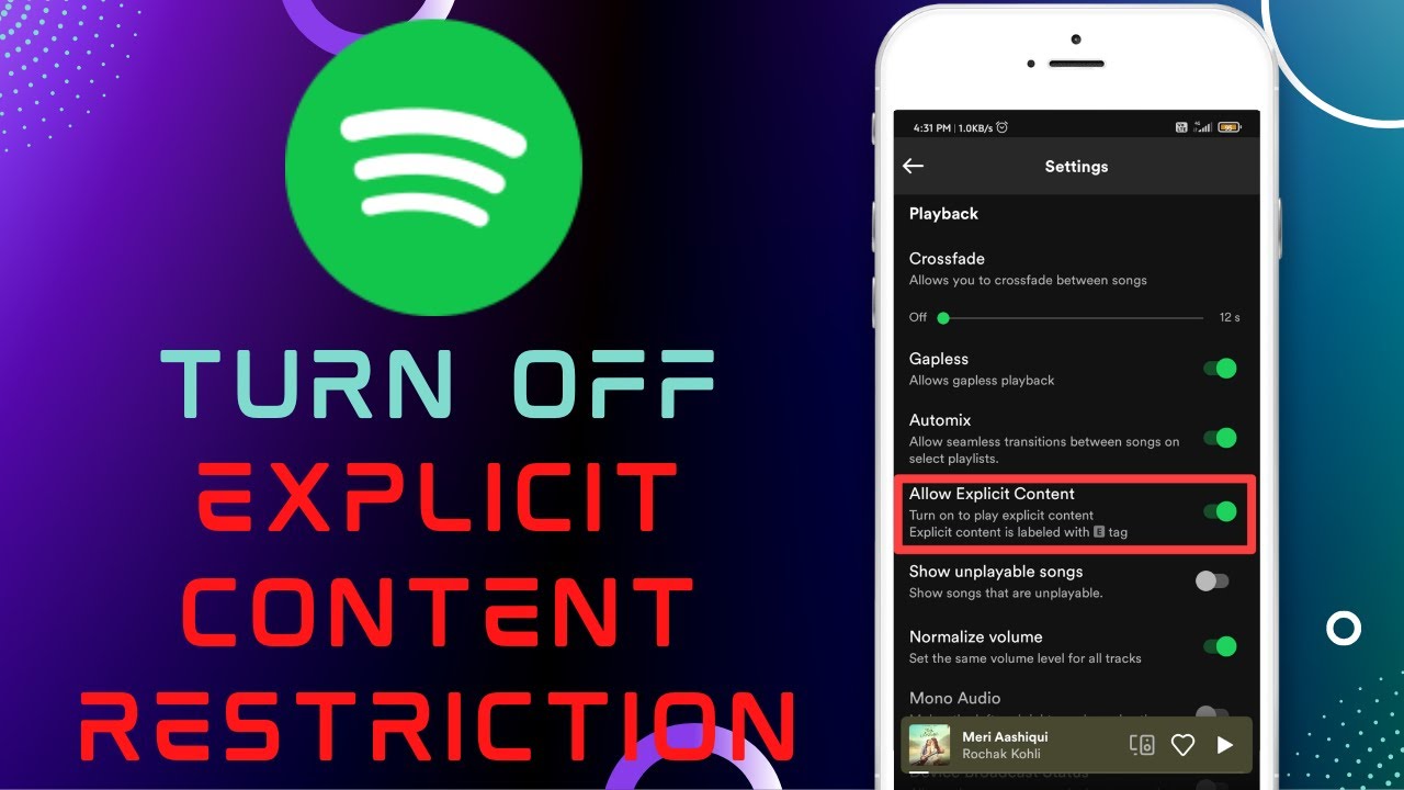 How to Turn Off/Disable Explicit Content Restrictions On Spotify