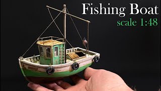Build and paint a Fishing Boat yourself scale 1:48 / weathering / aging