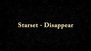 Starset - Disappear (Lyrics Video)