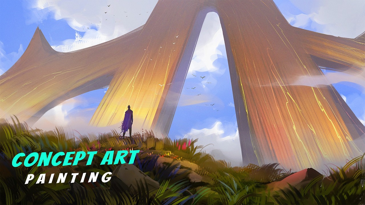 Drawing Architecture Environments Concept Art | Digital Painting