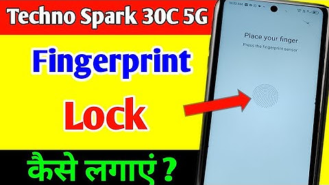 Techno Spark 30C 5G phone me fingerprint lock kaise lagaye l techno mobile me fingerprint lock ll