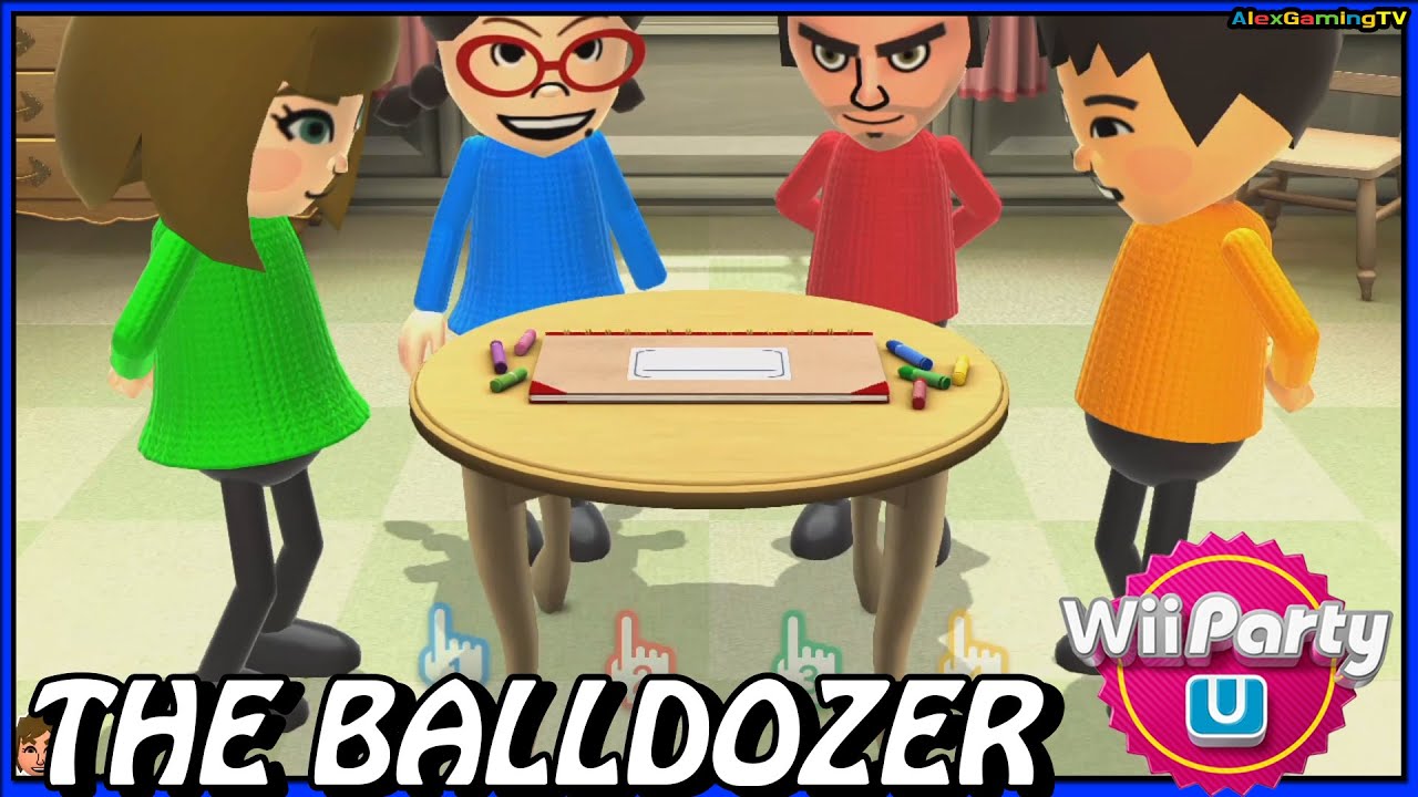 Wii Party U - The Balldozer🎵 Keiko vs Guillermo vs Millie vs Sho | AlexGaming