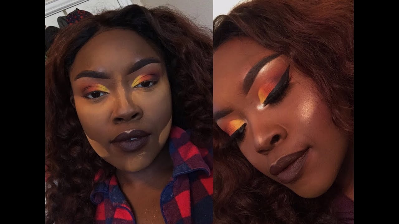 BRIGHT EYESHADOW FOR DARK SKIN 🍁 NaijaaByNature YouTube