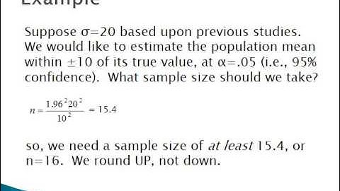 Sample Size Determination - Lecture