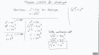 Matematik 1b och 1c: Potenser istället för rotuttryck