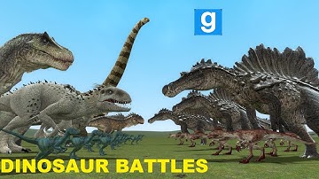 NEW DINOSAUR BATTLES - GMOD FIGHTS