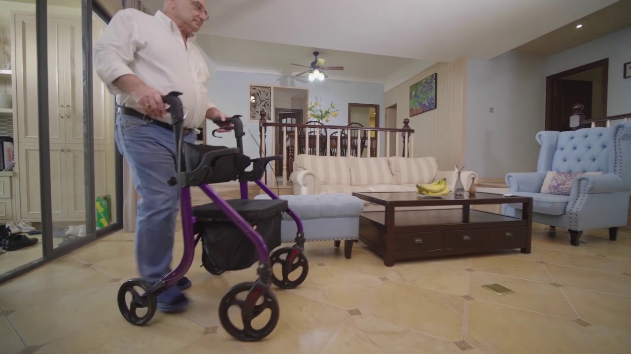 Elenker 2in1 Rollator Walker & Transport Chair, Folding Wheelchair