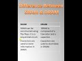 Difference between SRAM and DRAM
