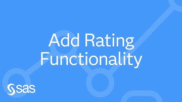 SAS Demo | Add Rating Functionality to Your Visual Analytics Report