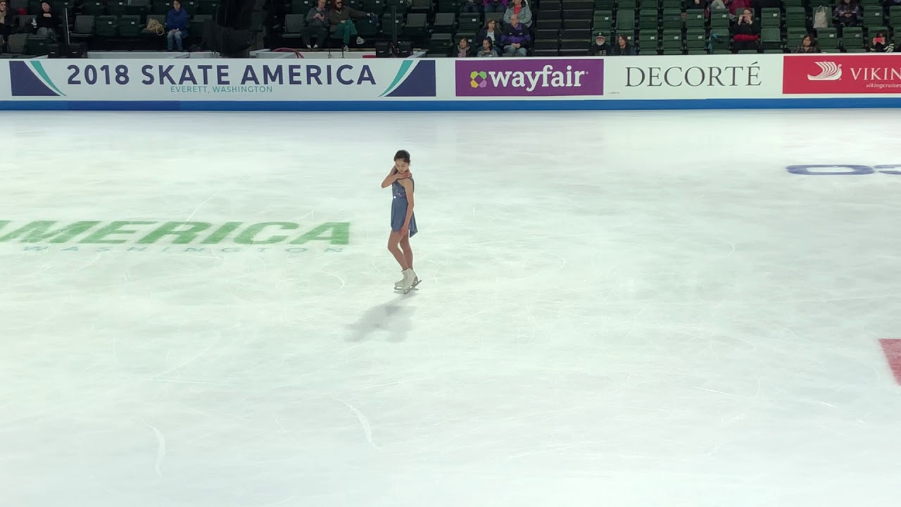Satoko Miyahara 2018 Skate America SP practice 10.19.18