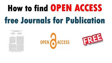 How to find free open access journals for publication