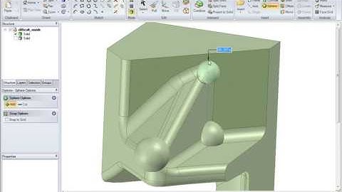Removing tough rounds and fillets with bubble gum spheres in SpaceClaim