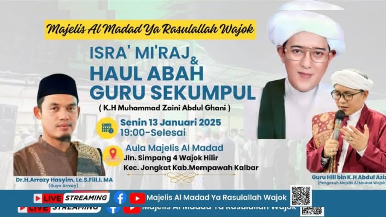 Kajian Isra' Mi'raj Dan Haul Abah Guru Sekumpul-Kalbar || Abuya Dr. Arrazy Hasyim, MA. Hum