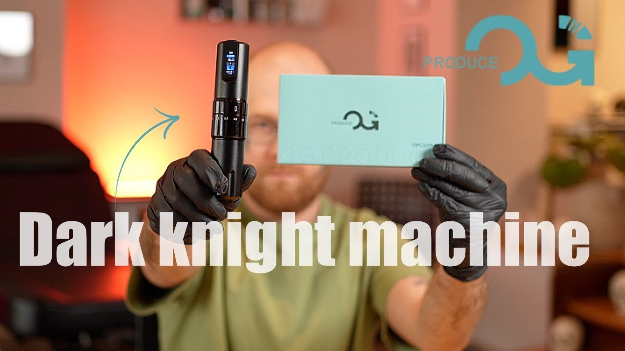 DARK KNIGHT Adjustable Stroke Wireless Tattoo Pen Review. OG Produce