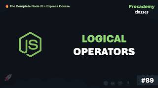 #89 Logical Query Operators in MongoDB | Complete Node JS + Express Course with MongoDB