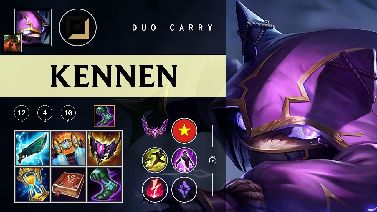 Kennen Carry vs Ezreal - VN Master Patch 26.04