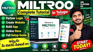 How to Create a Website & App with MILTROO | Partner Login & Complete Tutorial | Telugu | MILTROO screenshot 4