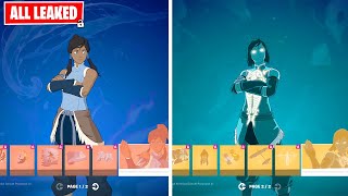 Fortnite ALL KORRA's Battle Pass Cosmetics showcase