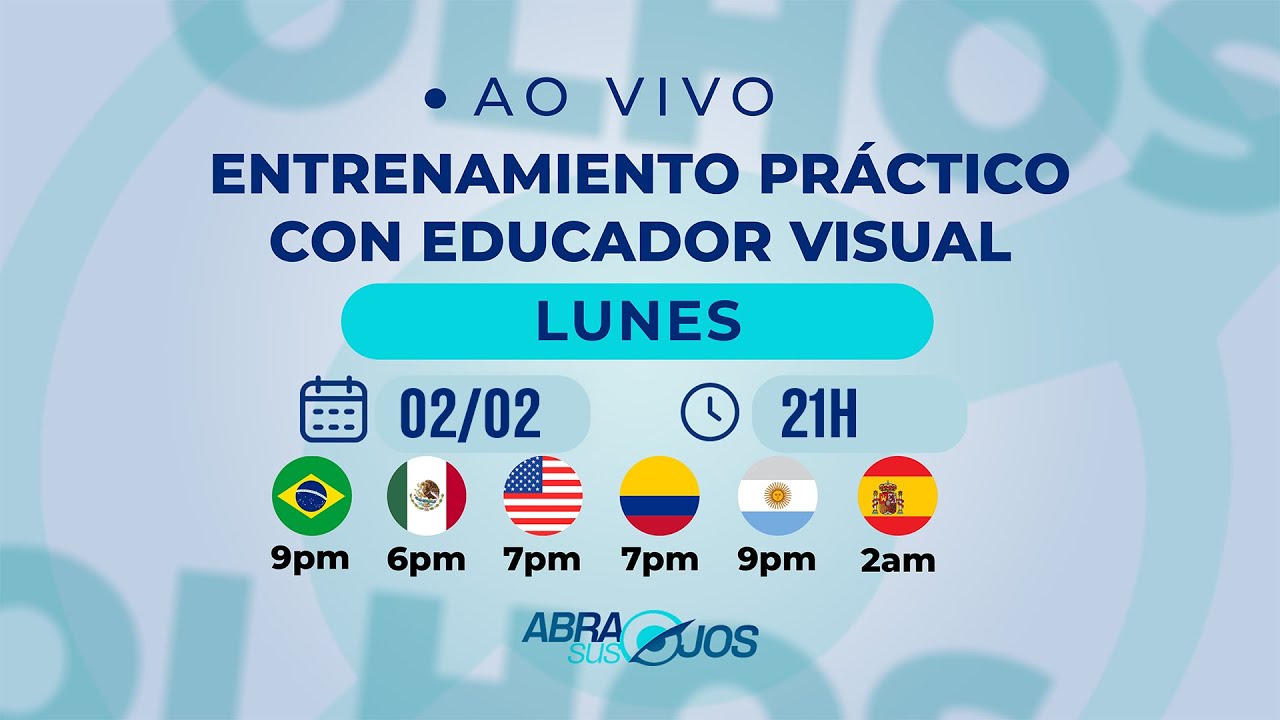 Entrenamiento Práctico con Educador Visual - 02/02/2026 às 21h