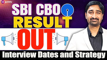 SBI CBO Result Out🔥 | SBI CBO Interview Dates And Strategy by Aditya Sir #sbicbo #interview #guidely