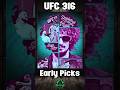 UFC 316: Early Picks &amp; Pick of the Week #UFC316